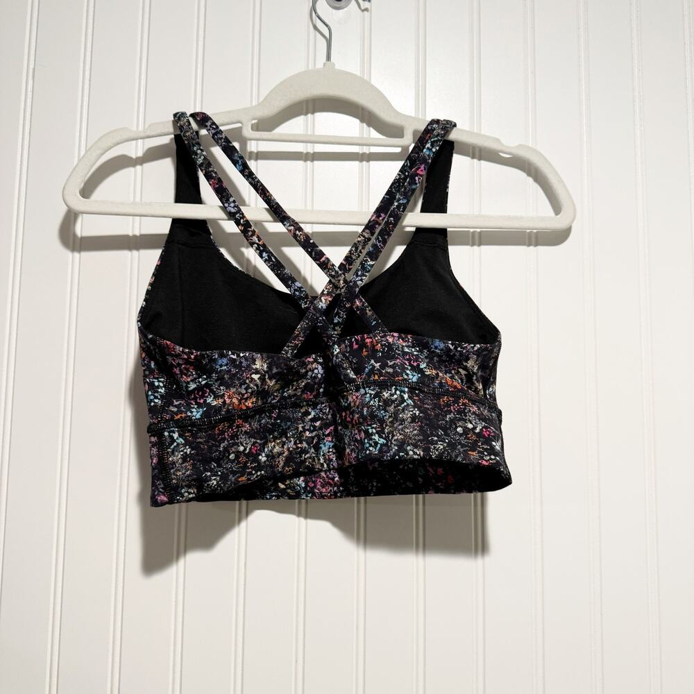 Lululemon Energy Longline Bra Medium Support Floral Spray Multi Size 8 - Picture 4 of 6
